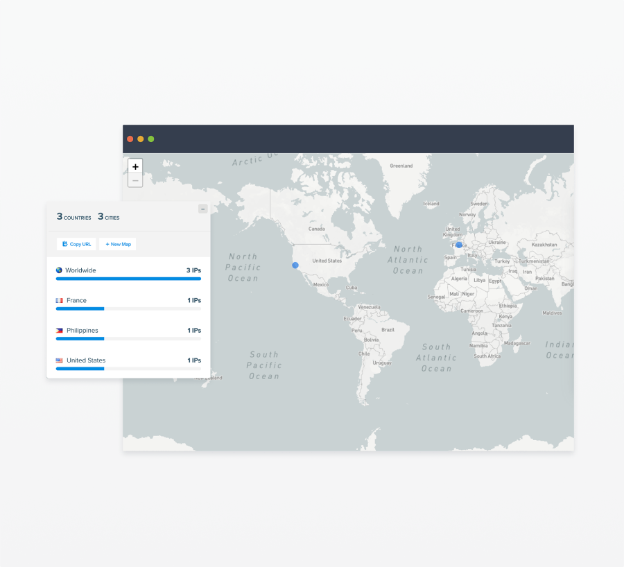 Map of IP Addresses